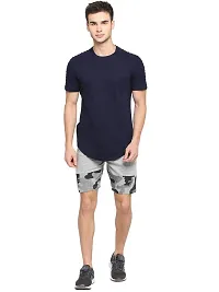 LEWEL Men's Cotton Camouflage Printed Shorts - Grey (Extra Large)-thumb3