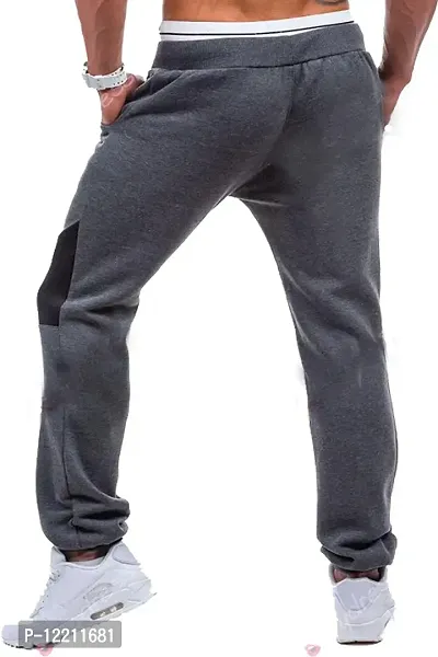 LEWEL Men's Slim Fit Joggers (17CMBXXL_Grey_XX-Large)-thumb2