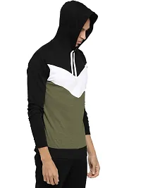 LEWEL Men Cotton Hooded Neck Full Sleeve T-Shirt Small-thumb1