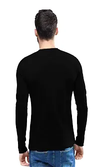 LEWEL Men's Full Sleeve Hanley T-Shirt (Black, Grey, Yellow) Large-thumb2