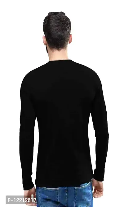 LEWEL Men's Full Sleeve Hanley T-Shirt (Black, Grey, Yellow) Large-thumb3