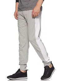 Modern Monkey Men's Regular Fit Joggers (TP23-2COLOR-GW-L_Grey Melange; White_Large)-thumb1