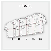 LEWEL Men's Half Slevee T-Shirt (Black, White, Grey) Medium-thumb3