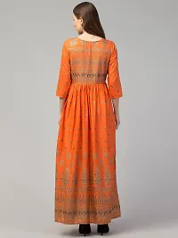 Ivaani Women's Floral Print A-line Full Length Maxi Dress-thumb3