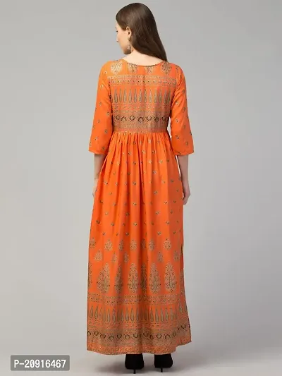 Ivaani Women's Floral Print A-line Full Length Maxi Dress-thumb4