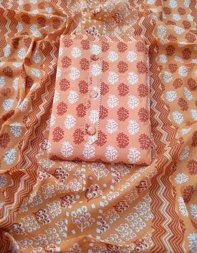 Elegant Dress Material with Dupatta For Women