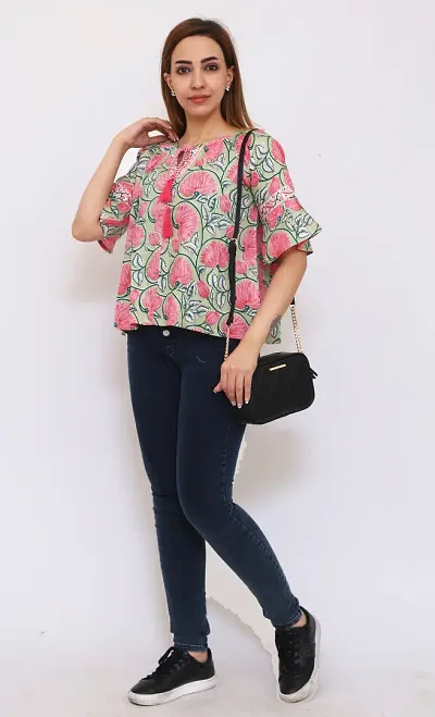 Fashionable Viscose Rayon Top For Women