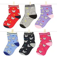 Soft and Comfortable BABY Warm Socks Organic Wool And Ankle Length Socks 6-18month Multicolor Pack of 6pair-thumb2