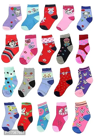 Soft and Comfortable BABY Warm Socks Organic Wool And Ankle Length Socks 6-18month Multicolor Pack of 6pair