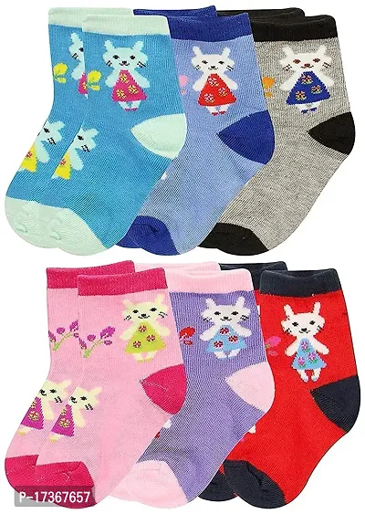 Soft and Comfortable BABY Warm Socks Organic Wool And Ankle Length Socks 6-18month Multicolor Pack of 6pair-thumb4