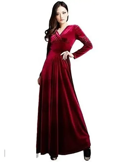 Long Velvet Maxi Dress