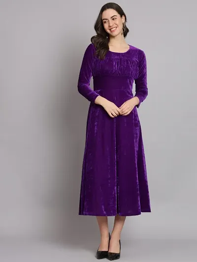 Hot Selling Solid Velvet Dresses
