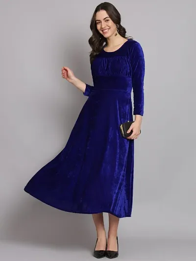 Hot Selling Solid Velvet Dresses