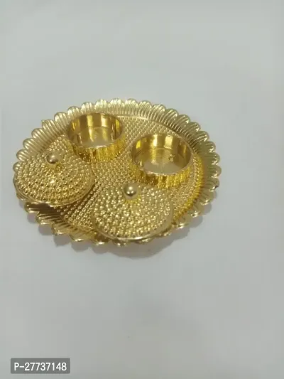 Designer Pooja Plate with 2 Boxes-thumb0