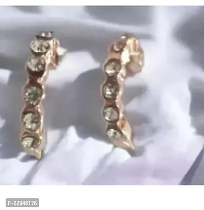 Fantastic Golden Alloy Jhumkas Earrings For Women