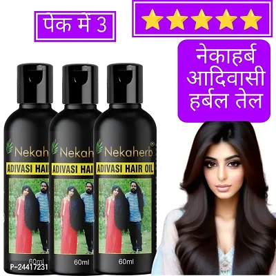 Adivasi  Strong, Thick  Shiny Hair | Clinically Tested to Reduce 90% Hairfall in 4 Weeks | Controls Dandruff | Prevents Dull  Damaged Hair Enriched with 10 Herbs