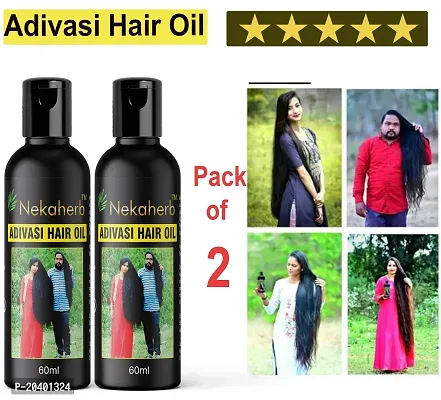 Adivasi Hair Nutrient Solution Hebal Oil Hair Oil for Women and Men for Shiny Hair Long - Dandruff Control - Hair Loss Control - Long Hair - Hair Regrowth Hair Oil ( 100 % Ayurvedic) Pack of 2