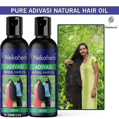 Adivasi Herbal Hair Oil Best Premium Hair Growth Oil Hair Oil (60 ml) aadivasi harbal oil, aadivashi herbal oil , adivashi herbal oil 60mlnbsp; pack 2