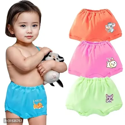 NICSY Baby Boys  Baby Girls Unisex 100% Cotton Printed Panty Bloomer Combo Pack Underwear Daily Use for Children Cute Pattern Design