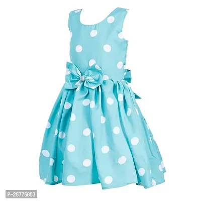 Stylish Blue Cotton Printed Frocks For Girls