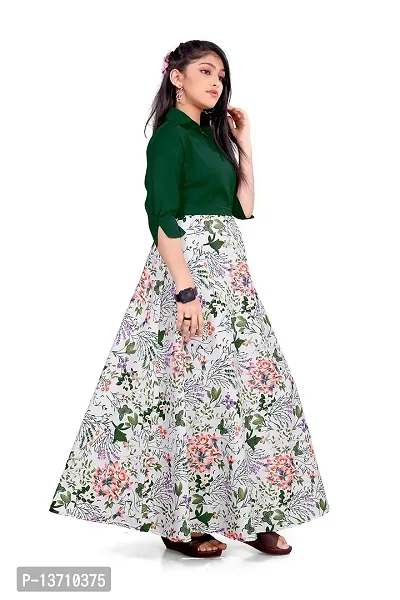 Aarya Designer Women Crepe Collar Neck Full Lenth Dresss || Stylish Gown for Girls || Full Length Gown for Women  Girls-thumb4