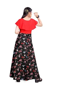 Aarya Girls Fit and Flare Printed Maxi length Gowns-thumb1