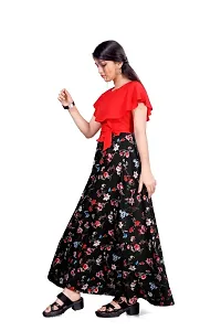 Aarya Girls Fit and Flare Printed Maxi length Gowns-thumb3