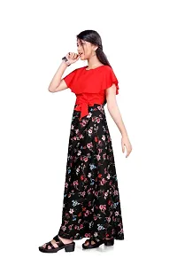 Aarya Girls Fit and Flare Printed Maxi length Gowns-thumb2