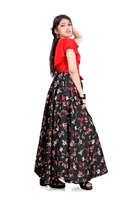 Aarya Girls Fit and Flare Printed Maxi length Gowns-thumb4