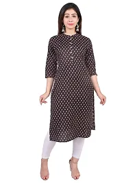 CityZen Woemn's Floral Print Cotton Casual Kurti (Multicolor)-thumb3