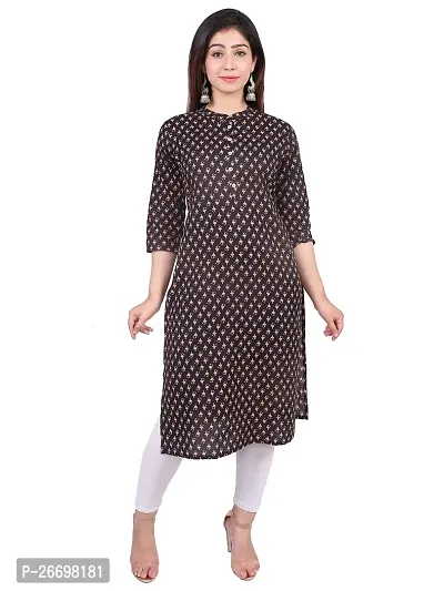 CityZen Woemn's Floral Print Cotton Casual Kurti (Multicolor)-thumb4