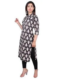 CityZen Woemn's Floral Print Cotton Casual Kurti (White)-thumb4