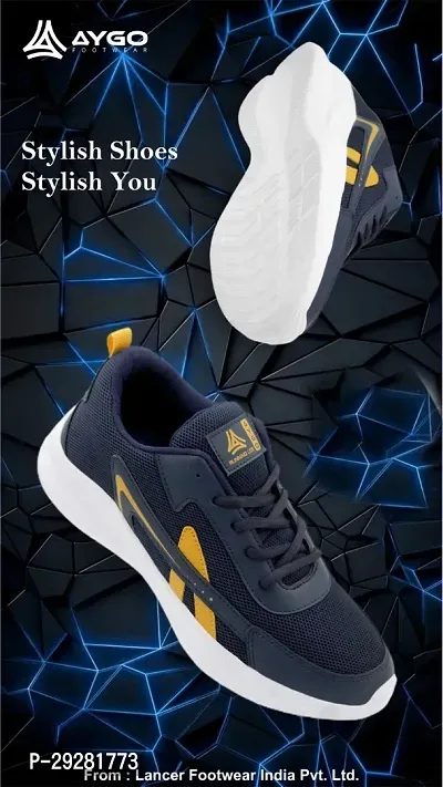 Stylish PU Sports Shoes For Men-thumb0
