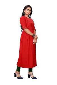 LADKU 14 Kg Rayon Foil Half Part Printed Women's Kurti (XX-Large, Red)-thumb2