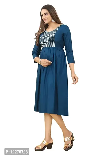 LADKU Women's Embroidered Rayon Anarkali Kurti for Women Gowns for Women-thumb4