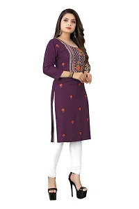 LADKU Women's Embroidered Rayon Straight Kurti for Women(Kero-S)-thumb3