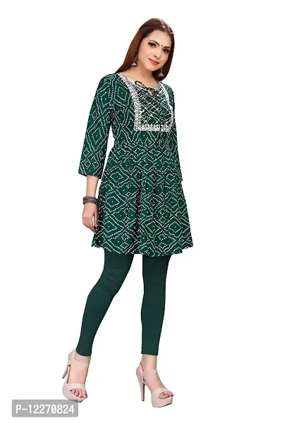 LADKU Womens Rayon Printed Tunic Style Casual Kurti-thumb2