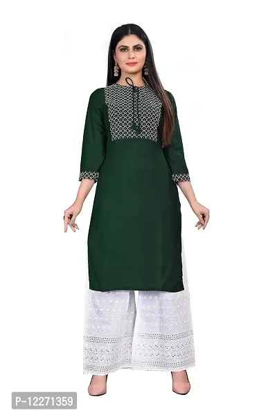 LADKU Designer Festival Rayon Sequence Embroidery Work Kurti with Plazza Set for Women's Kurti for Women Rayon Kurti