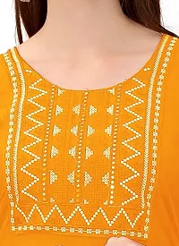 LADKU Women's Rayon Mirror Work Straight Kurti with Zigzag Design, Kurti for Women, Mirror Work Kurti-thumb4