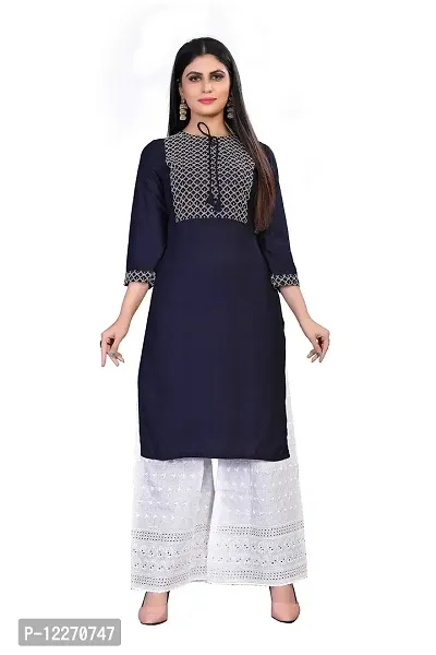 LADKU Designer Festival Rayon Sequence Embroidery Work Kurti with Plazza Set for Women's Kurti for Women Rayon Kurti