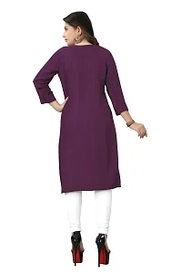 LADKU Women's Embroidered Rayon Straight Kurti for Women(Kero-S)-thumb1