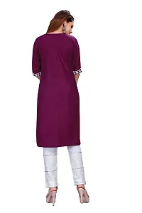 LADKU Womens Rayon Embroidered Kurta and Pant Pair Set-thumb2