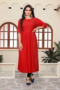 LADKU 14 Kg Rayon Foil Half Part Printed Women's Kurti (XX-Large, Red)-thumb4