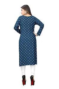 LADKU Women's Embroidered with Mirraw Work Rayon Straight Kurti for Women-thumb1