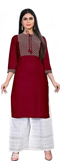 LADKU Designer Festival Rayon Sequence Embroidery Work Kurti with Plazza Set for Women's Kurti for Women Rayon Kurti