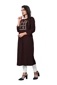 LADKU Women's Rayon Latest Anarkali Designed Kurti Comfy Wear for Function Kurti for Women, Anarkali Kurti for Womens-thumb3
