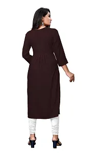LADKU Women's Rayon Latest Anarkali Designed Kurti Comfy Wear for Function Kurti for Women, Anarkali Kurti for Womens-thumb1