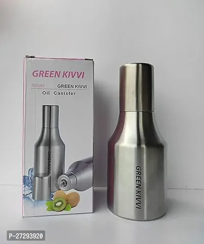 Jagdamba steel's  Green Kivvi Stainless Steel Oil Dispenser Oil Pourer, Oil Pot, Oil Container For Kitchen Use. (Pack Of 1, 550mL)
