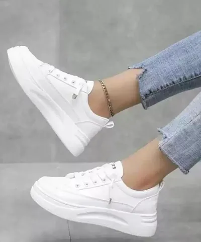 Stylish Trendy Casual White Sneaker for Women