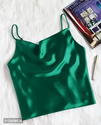 Stylish Solid Satin Top For Women